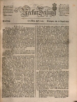 Neckar-Zeitung Freitag 10. August 1827