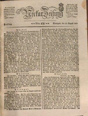 Neckar-Zeitung Freitag 31. August 1827