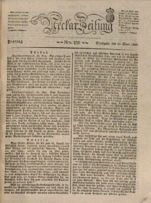Neckar-Zeitung Freitag 21. September 1827
