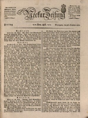Neckar-Zeitung Freitag 26. Oktober 1827