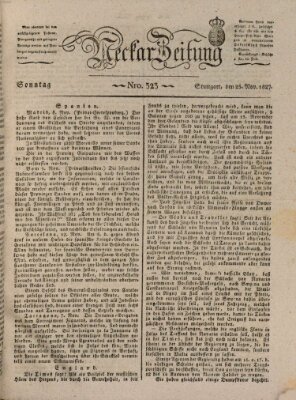 Neckar-Zeitung Sonntag 25. November 1827