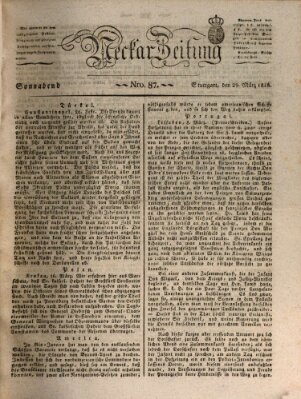 Neckar-Zeitung Samstag 29. März 1828
