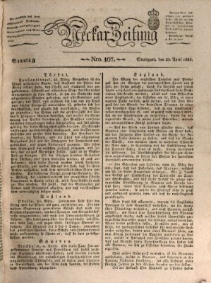 Neckar-Zeitung Sonntag 20. April 1828