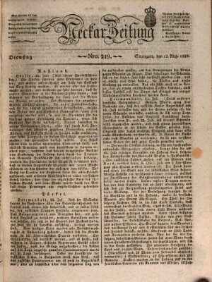 Neckar-Zeitung Dienstag 12. August 1828