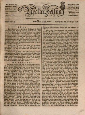 Neckar-Zeitung Sonntag 28. September 1828