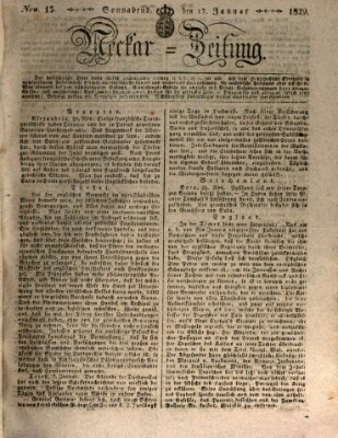 Neckar-Zeitung Samstag 17. Januar 1829