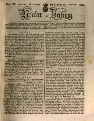 Neckar-Zeitung Mittwoch 4. Februar 1829