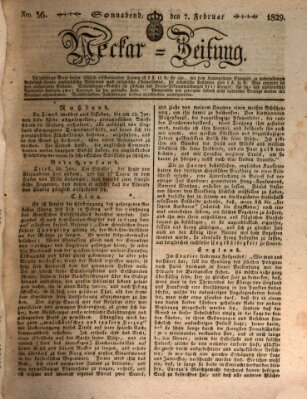 Neckar-Zeitung Samstag 7. Februar 1829