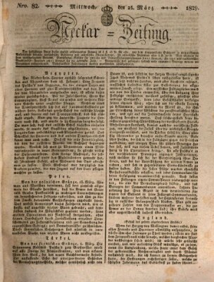 Neckar-Zeitung Mittwoch 25. März 1829