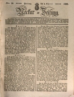 Neckar-Zeitung Freitag 3. April 1829