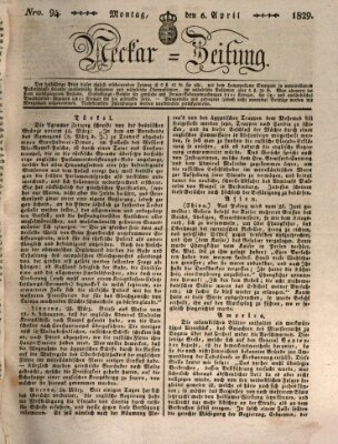 Neckar-Zeitung Montag 6. April 1829