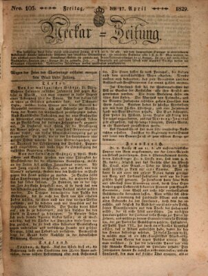 Neckar-Zeitung Freitag 17. April 1829