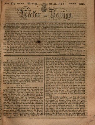 Neckar-Zeitung Montag 29. Juni 1829
