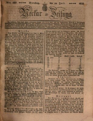 Neckar-Zeitung Dienstag 14. Juli 1829