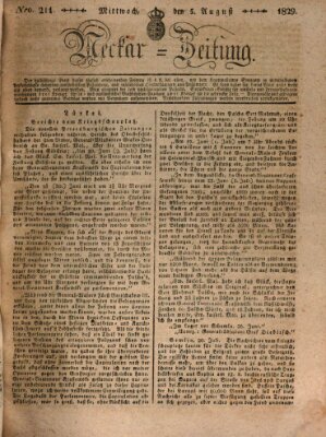 Neckar-Zeitung Mittwoch 5. August 1829