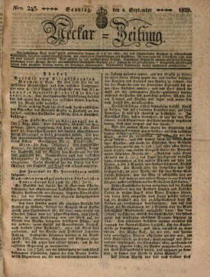 Neckar-Zeitung Sonntag 6. September 1829