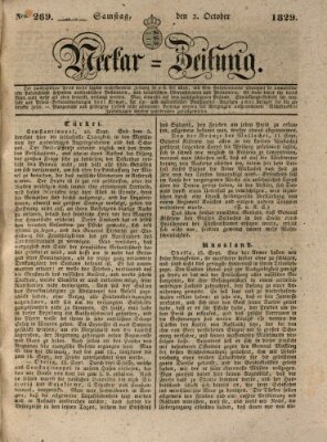 Neckar-Zeitung Samstag 3. Oktober 1829