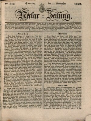 Neckar-Zeitung Sonntag 15. November 1829