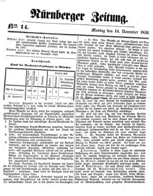 Nürnberger Zeitung Montag 14. November 1836