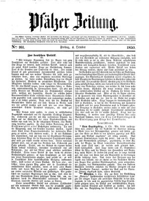 Pfälzer Zeitung Freitag 4. Oktober 1850