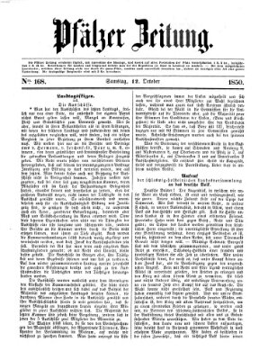 Pfälzer Zeitung Samstag 12. Oktober 1850