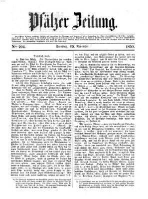 Pfälzer Zeitung Samstag 23. November 1850
