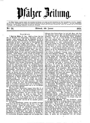Pfälzer Zeitung Mittwoch 29. Januar 1851
