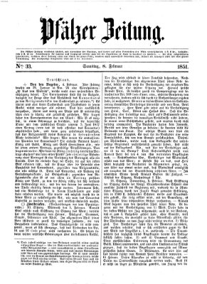 Pfälzer Zeitung Samstag 8. Februar 1851