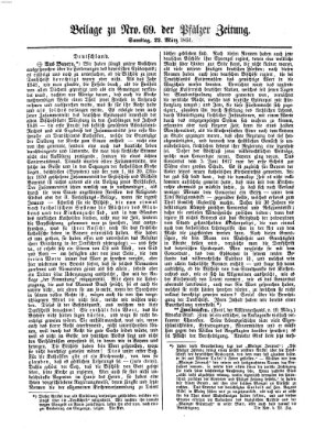 Pfälzer Zeitung Samstag 22. März 1851
