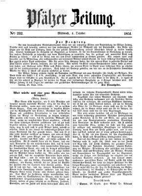 Pfälzer Zeitung Mittwoch 1. Oktober 1851