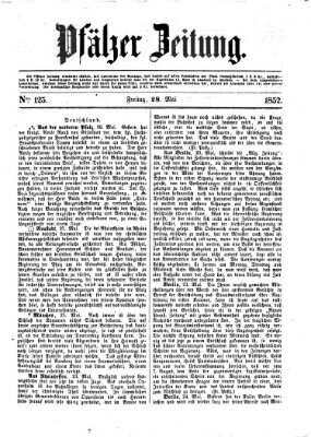 Pfälzer Zeitung Freitag 28. Mai 1852