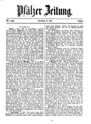 Pfälzer Zeitung Dienstag 6. Juli 1852