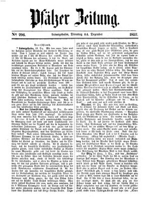 Pfälzer Zeitung Dienstag 14. Dezember 1852