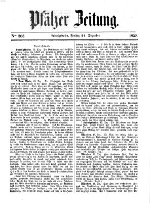 Pfälzer Zeitung Freitag 24. Dezember 1852
