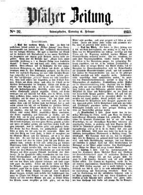 Pfälzer Zeitung Sonntag 6. Februar 1853