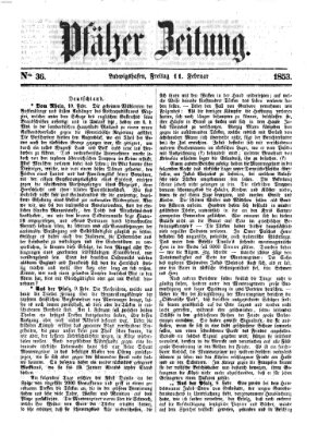 Pfälzer Zeitung Freitag 11. Februar 1853