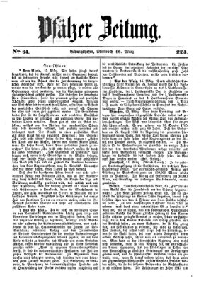 Pfälzer Zeitung Mittwoch 16. März 1853
