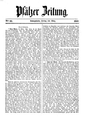 Pfälzer Zeitung Freitag 18. März 1853