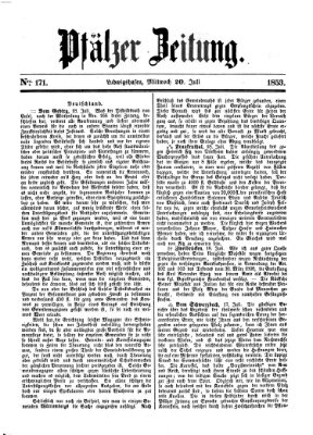 Pfälzer Zeitung Mittwoch 20. Juli 1853