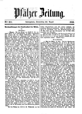 Pfälzer Zeitung Donnerstag 25. August 1853