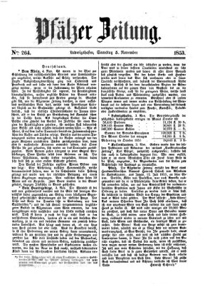 Pfälzer Zeitung Samstag 5. November 1853