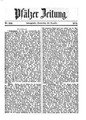 Pfälzer Zeitung Donnerstag 22. Dezember 1853
