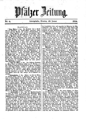 Pfälzer Zeitung Dienstag 10. Januar 1854