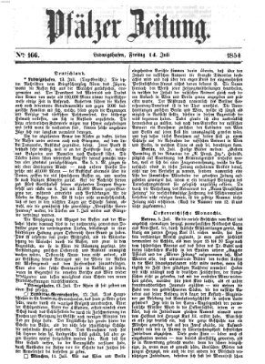 Pfälzer Zeitung Freitag 14. Juli 1854