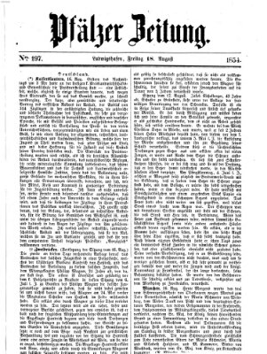Pfälzer Zeitung Freitag 18. August 1854