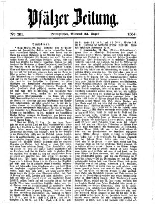 Pfälzer Zeitung Mittwoch 23. August 1854