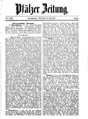 Pfälzer Zeitung Mittwoch 6. Dezember 1854