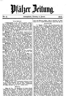 Pfälzer Zeitung Dienstag 2. Januar 1855