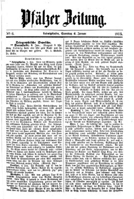 Pfälzer Zeitung Samstag 6. Januar 1855