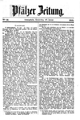 Pfälzer Zeitung Donnerstag 18. Januar 1855